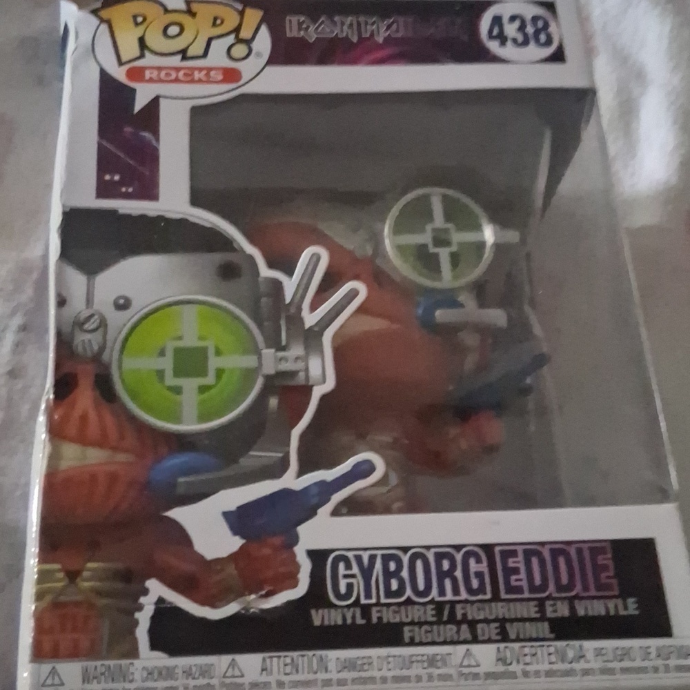 Funko POP! Rocks Iron Maiden Cyborg Eddie #438 (Unopened, Damaged Box)